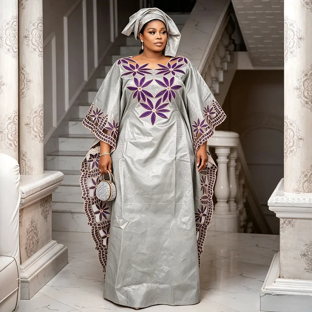 African Clothes for Women Dashiki Plus Size Traditional Luxury Bazin Embroidery Gown High Quality Wedding Evening Party Dresses