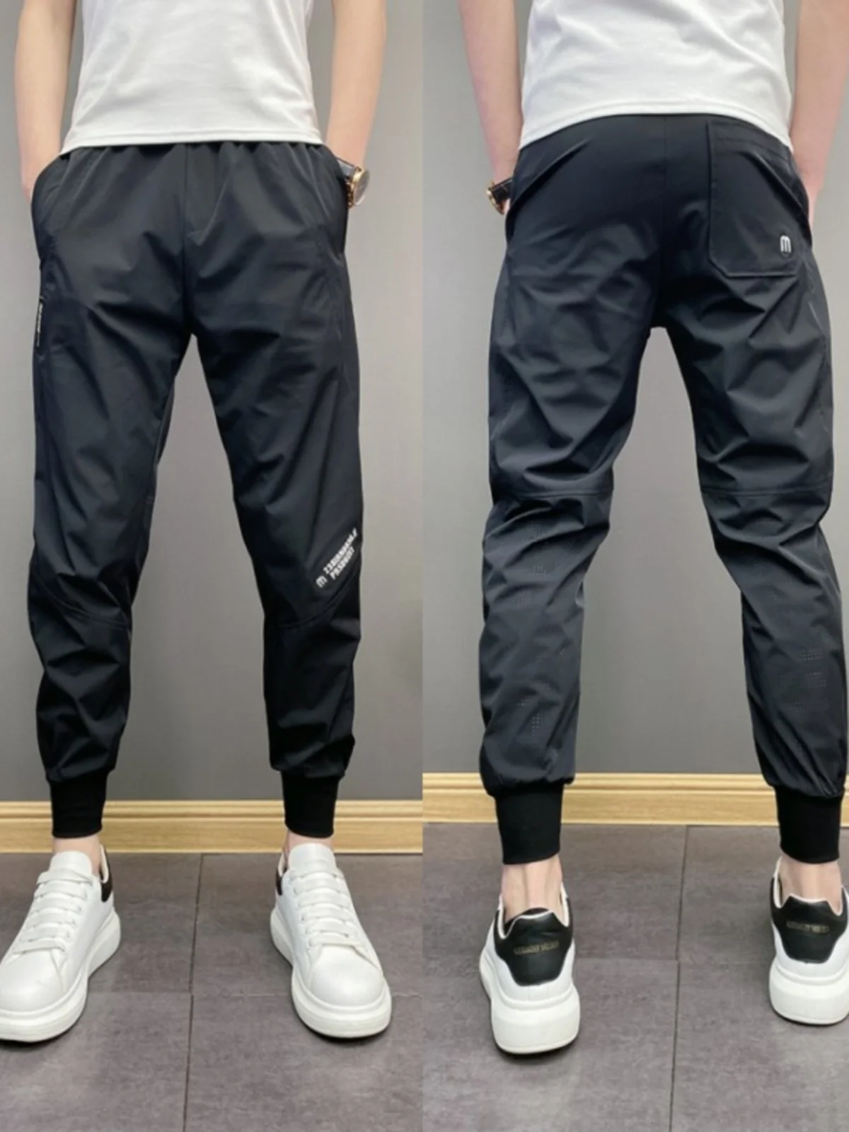 

Men's Summer Thin Casual Pants Breathable Qui Dry Spor Slim Fit Harem Pants Faionable Lightweight Comfortable Trousers