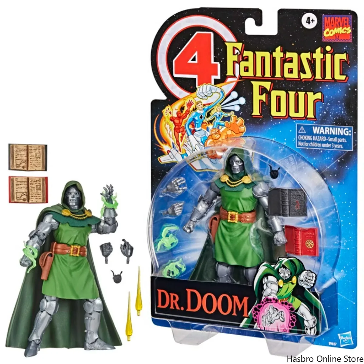 

Hasbro Marvel Vintage Series 6inch Scale Dr. Doom Fantastic 4 Action Figure Toy 10 Accessories Super Hero Christmas Gift E9627