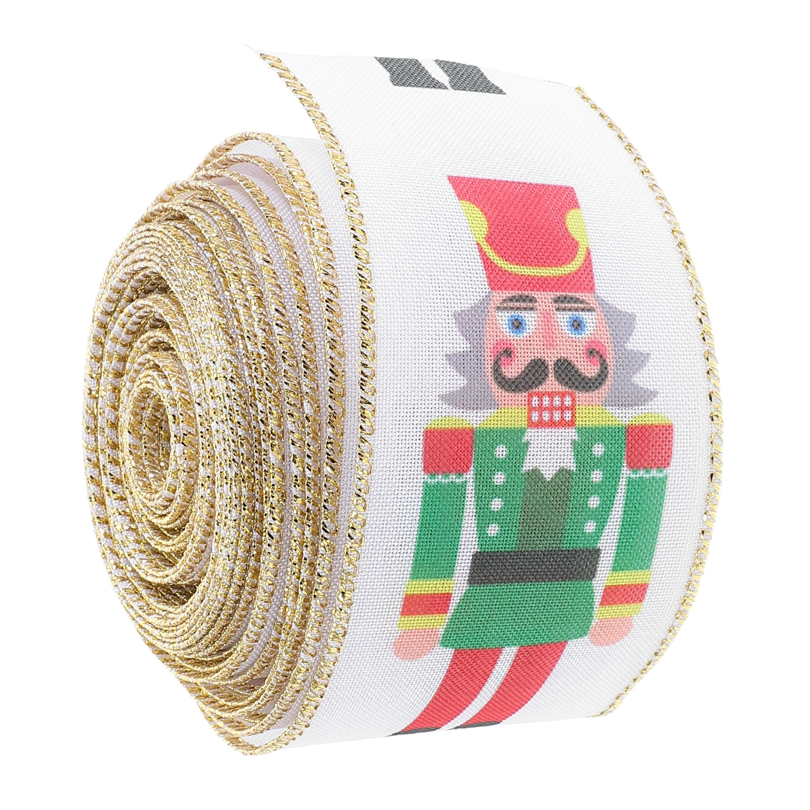 

Nutcracker Christmas Ribbon Crafting Party Decorations Home Bowknot Cartoon Ribbons Holiday Essential Festive Touch Colorful
