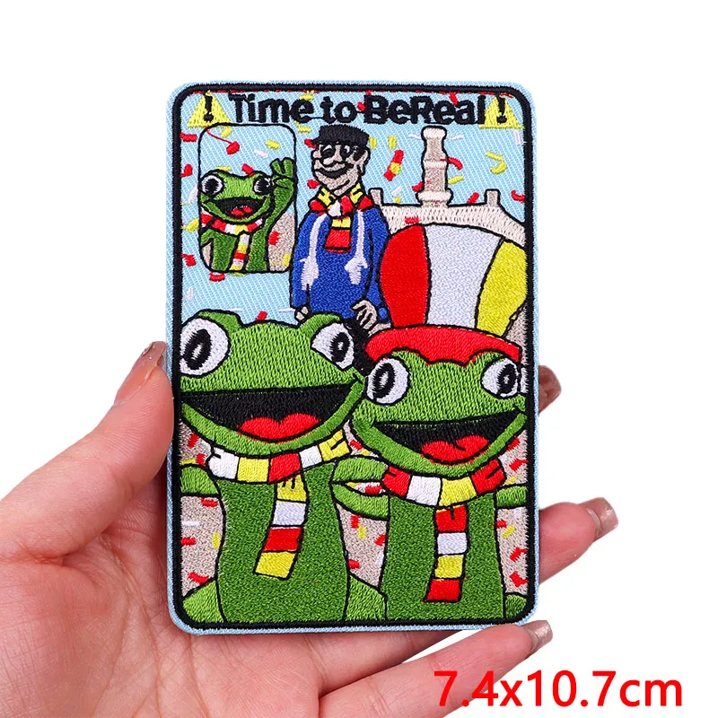 Netherland Carnival Oeteldonk Emblem Patch Iron On Patches For Clothing Fusible Patch Frog Sewing Embroidered Patches On Clothes