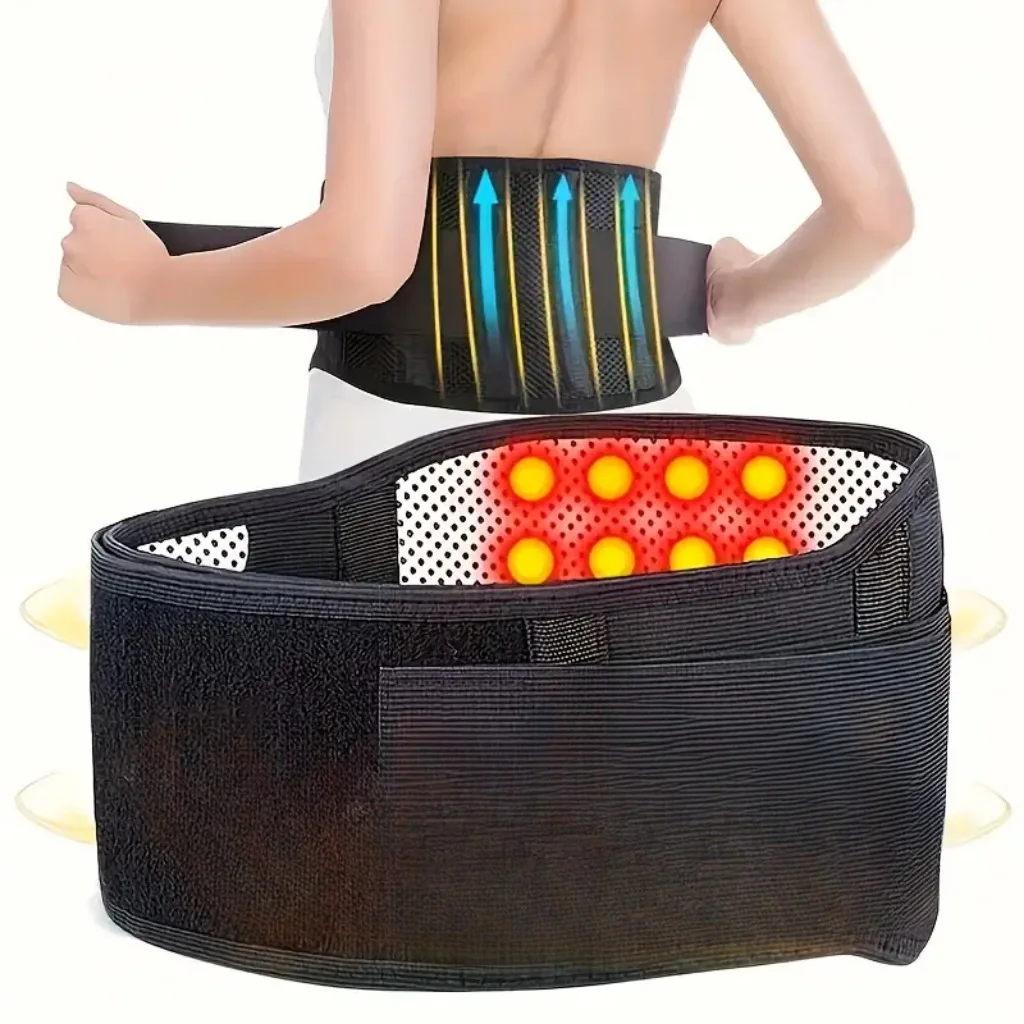 Lower Back Support Brace With Self Heating Adjustable Waist Belt For Lumbar Pain Relief Men Women Health Care Massager