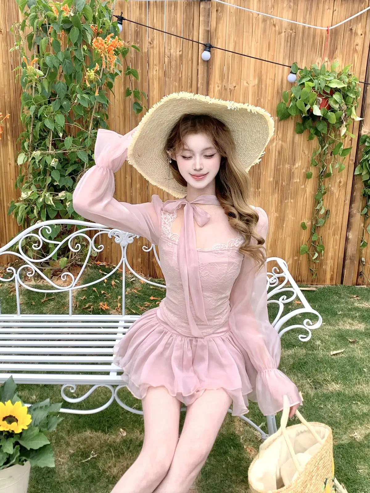 

Женский кружевной топ Pure Desire с длинным рукавом, весенний дизайн, Joykiki Jasmine Confion