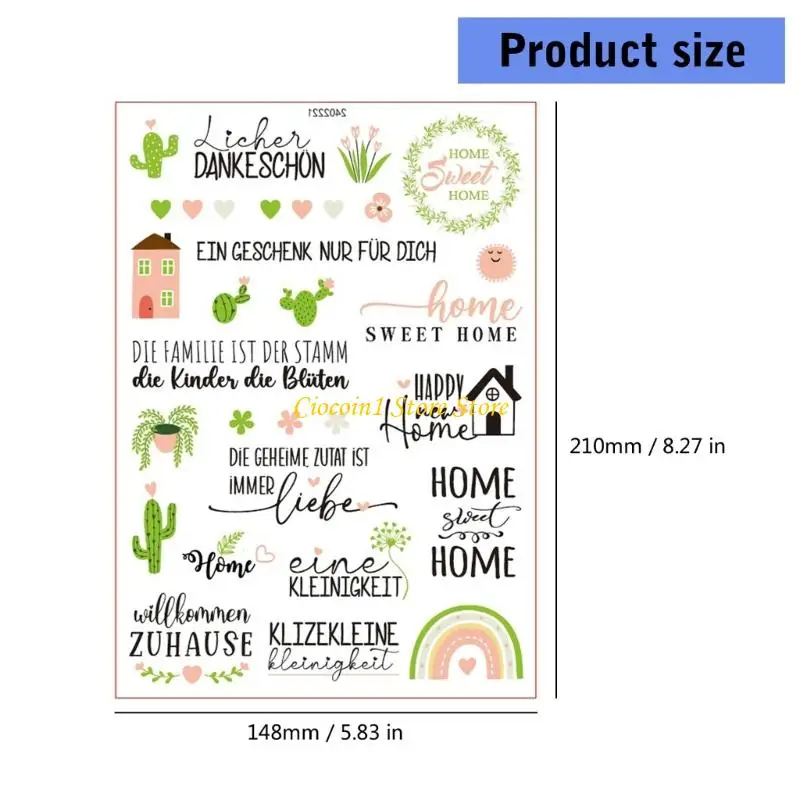 A3PC Water Transfer Sticker for Candle Ceramic Cup Glassware Furniture