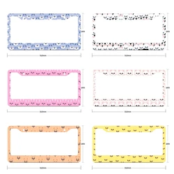Cute Little Animal Pattern Aluminum Alloy American Car License Plate Cover Car Accessories Waterproof License Plate Cover Car