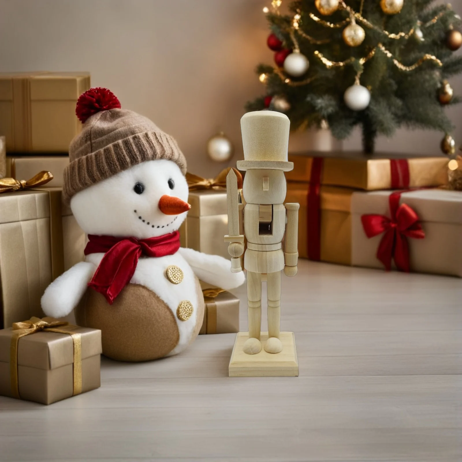 

Blank Wooden Nutcracker Soldier Diy Craft Unfinished Christmas Decoration Figure For Holiday Home Decor Ornaments