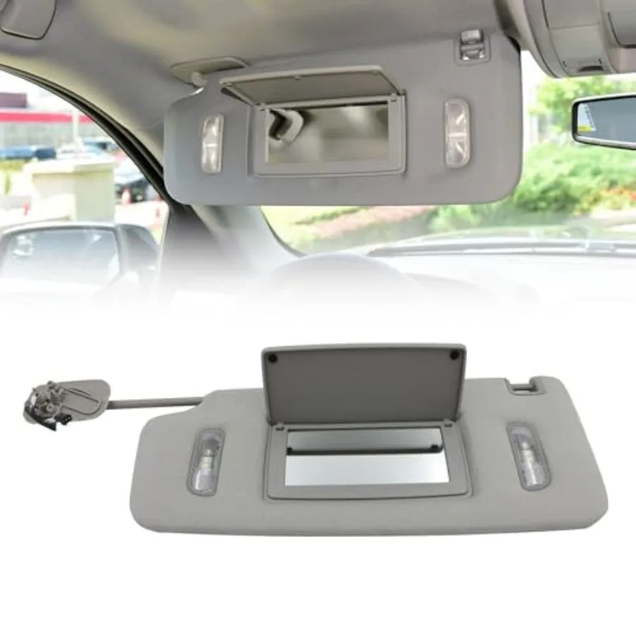 

Gray Driver Side Sun Visor W/Light Fit for Chevrolet Silverado 1500 2500 3500 Suburban Fit for GMC Sierra 1500 2500 3500 Yukon