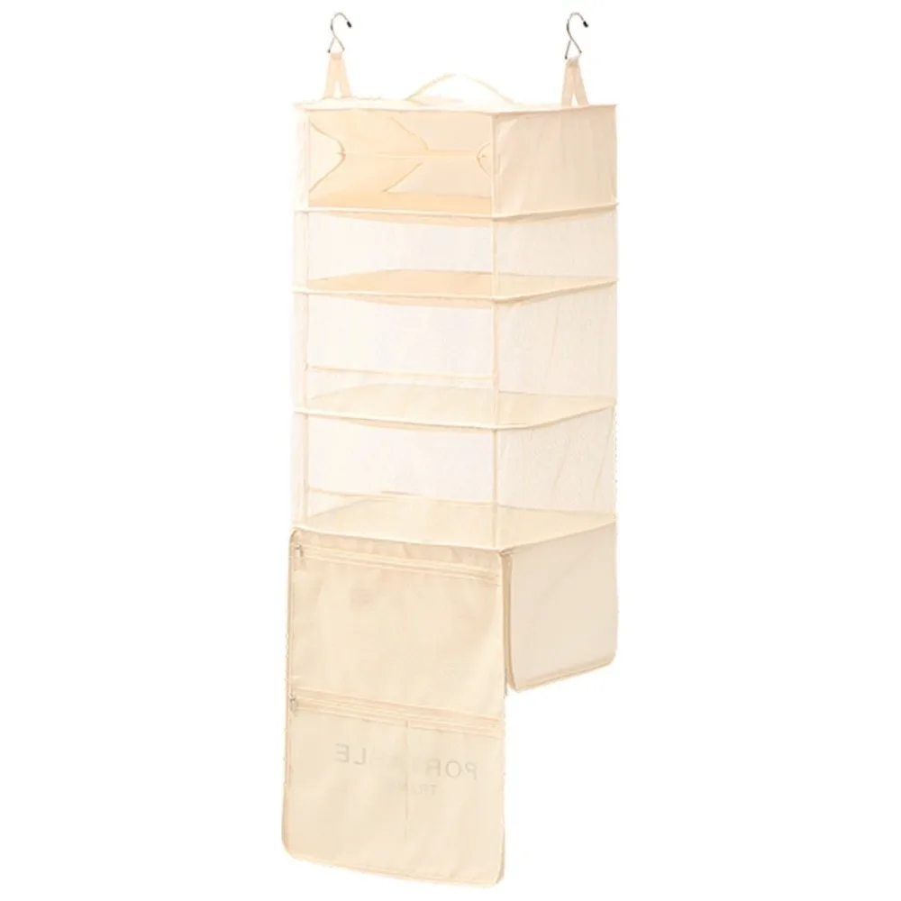 New 5-in-1 Clothes Sorting Pouch Multi-layer Hanging Hook Packing Cube Storage Bag Foldable Mobile Wardrobe Business Trip