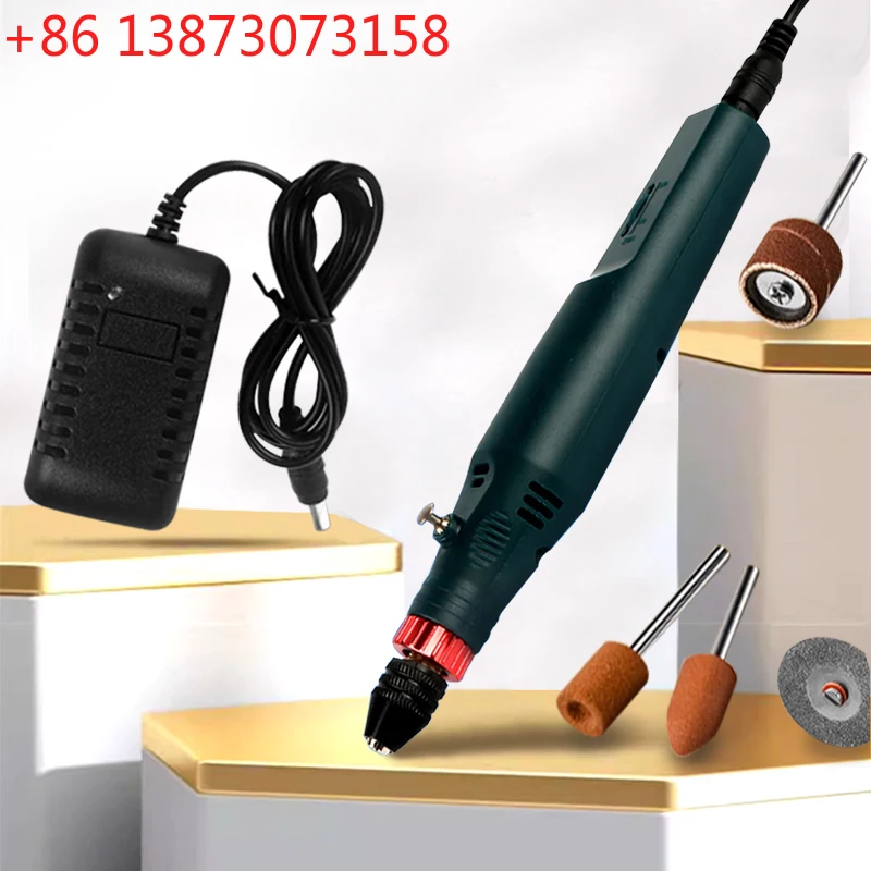 

Мини-электродрель 12В 24Вт, набор электроинструментов для сверления и шлифовки, ручная дрель-гравер 2000-18000 об/мин