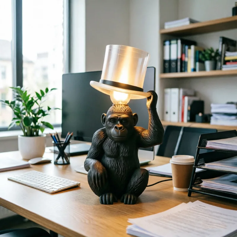 Monkey Bedside Lamp LED Lamp Head Suitable For Living Room Modern Creative Decorative Style Bedroom Industrial Style Lighting