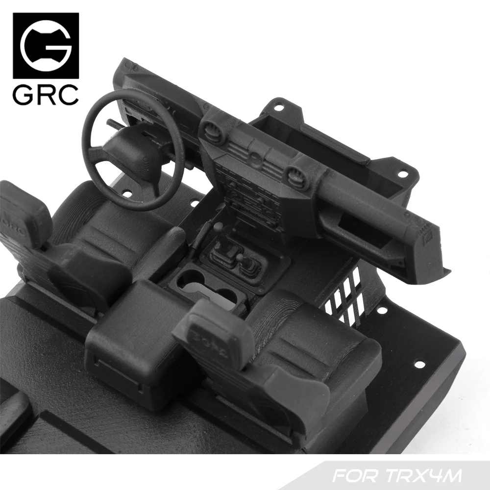 GRC 3D printing simulation interior with central control seat suitable for 1:18 RC TRX4M remote control climbing car