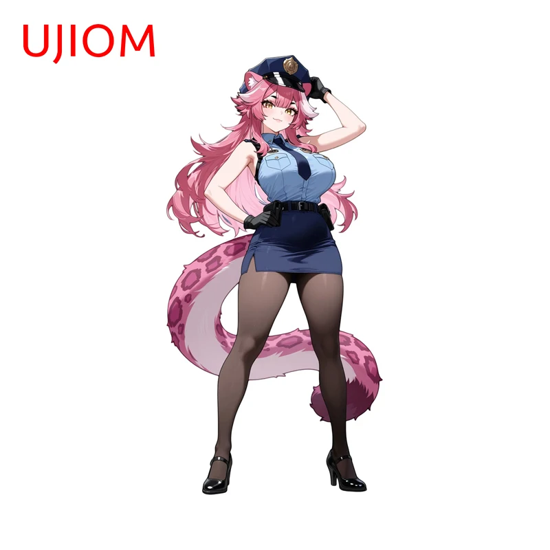 UJIOM Police Raora Panthera Vtuber Wall Stickers Fantastical Cartoon Door Stopper Smart Home Decals Vinyl House Accessories