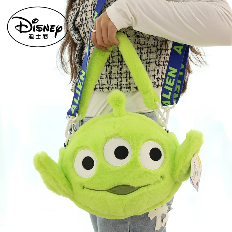 Aoger Disney Alien Pack Toy Story Plush Doll One-shoulder Messenger Bag Cartoon Doll Handbag To Send A Friend A Birthday Present