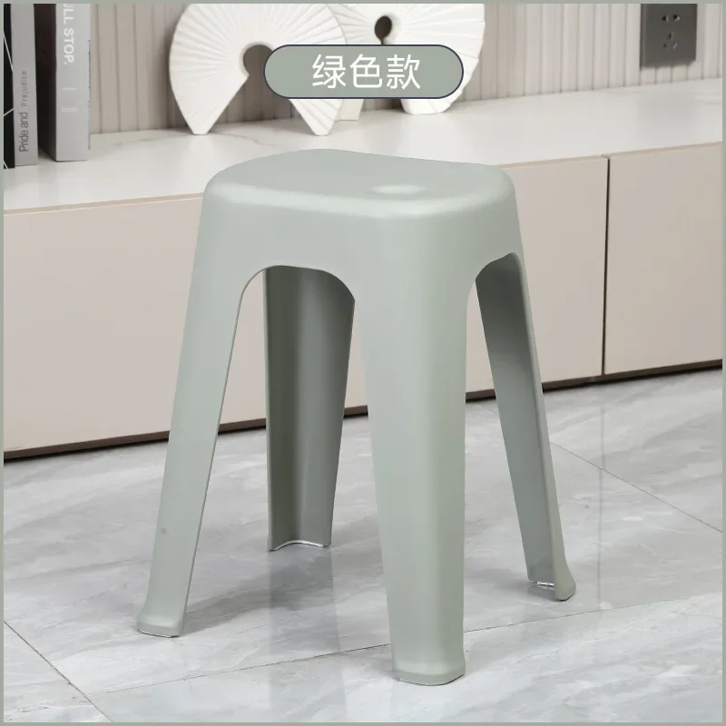 Tabouret de ménage en plastique épaissi, simple, multifonctionnel, extra épais, en caoutchouc, table à manger empilable, moulin à vent