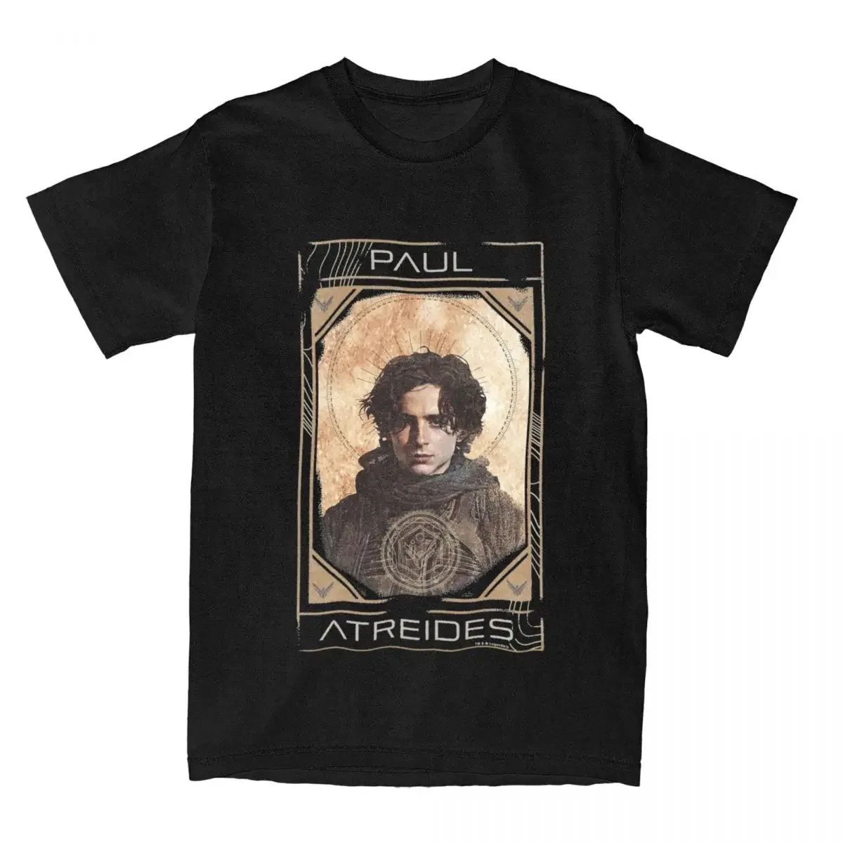 Novelty Paul Atreides Tarot Card And Insignia T-Shirts Men Round Collar Pure Cotton T Shirts Short Sleeve Tees Clothing