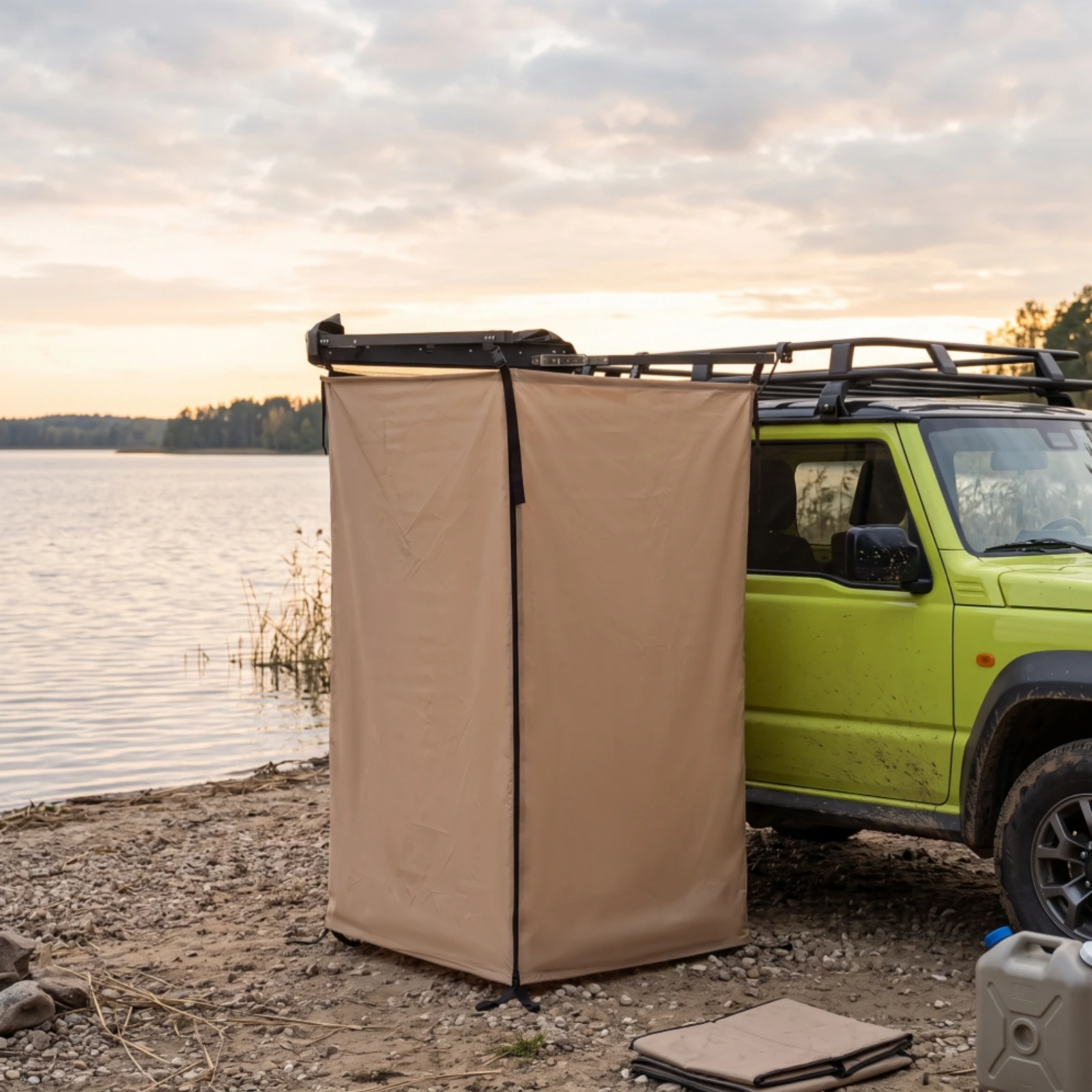 Vehicle-Mounted Changing Tent Folding Car Changing Tent Shelter Foldable Compact for Campers, Camping, Overlanding