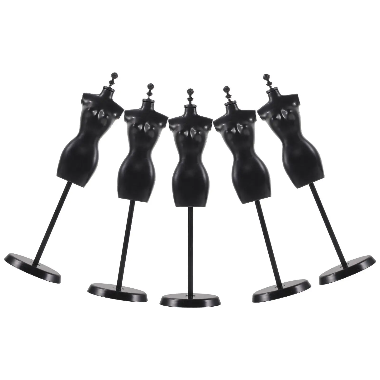 

5pcs Plastic Mannequin Dress Support Stand For Mini Dresses Skirts T-Shirts Jewelry Display Kids Accessory