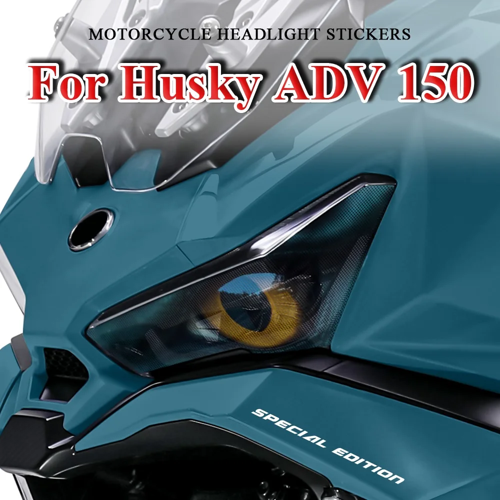 

Cool Headlight Stickers Protection Waterproof Motorcycle Head Light Guard Decals For Sym Husky ADV 150 ADV150 2024 Accessories