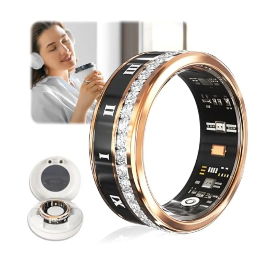 

Умное кольцо Diamond 10-го поколения для женщин и мужчин с беспроводной зарядкой, отслеживанием сна, фитнес-трекером, носимое устройство, модель 2026 года, для индустриального применения