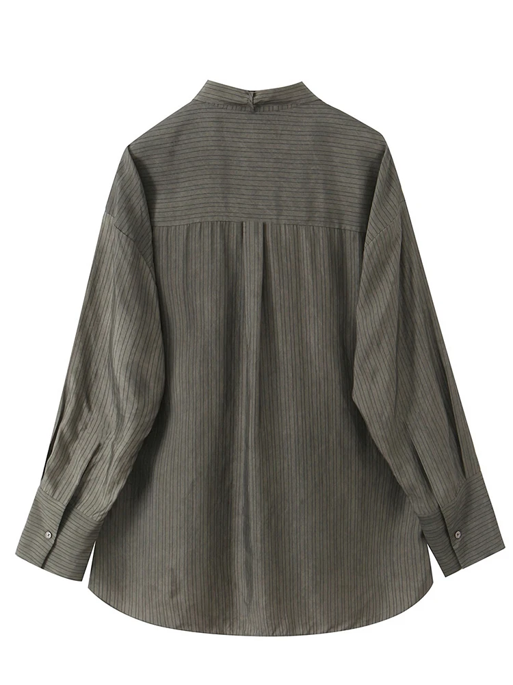 Women Elegant Shirt 2025 Women Autumn New Fashion Solid Color Long Sleeves Button Shirt Women Elegant Leisure Shirt