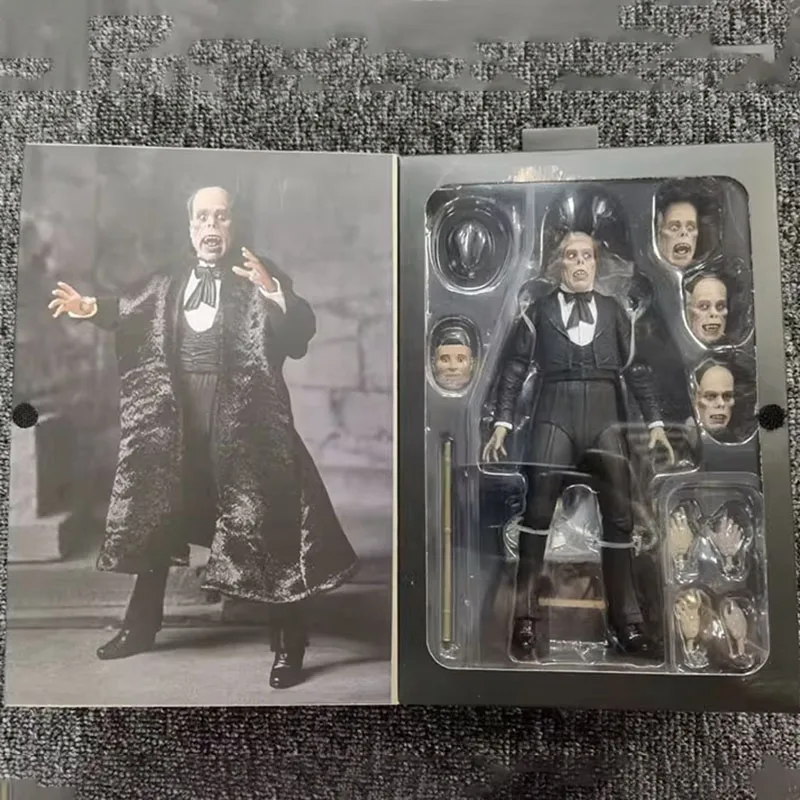شخصية وحوش عالمية NECA 04816 فانتوم الأوبرا مع شخصيات الحركة لون تشاني مقاس 7 بوصة نموذج متحرك هدية أصلية