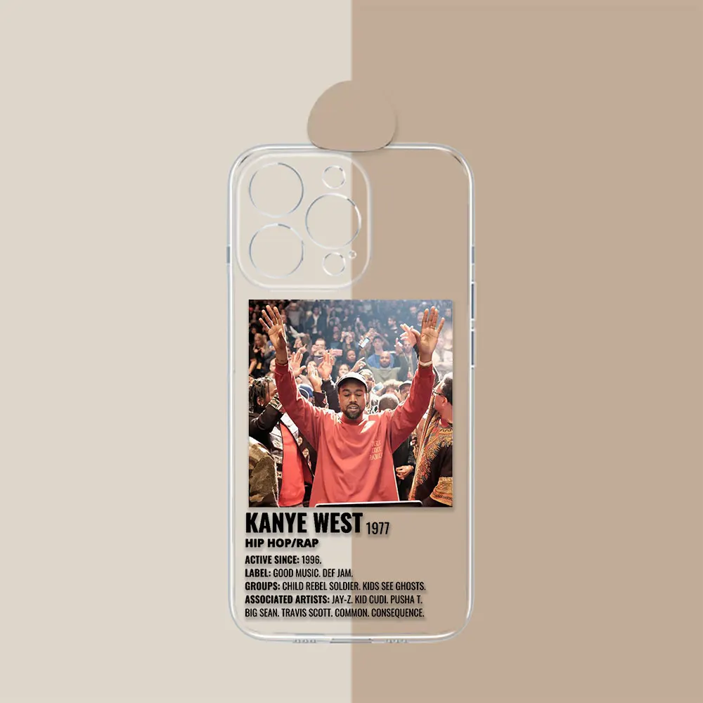 Rapper Kanye West Ye Fashion Phone Case For Redmi 13C 12C 10C 9C 12 10 K40 10X 10A 9T 9A 9 8 7 A2 A1 Pro Plus Transparent Cover