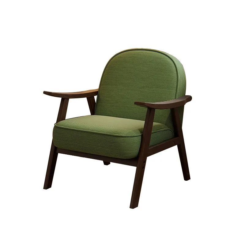 

Single sofa chair balcony leisure small apartment Nordic living room bedroom home solid wood medieval style negotiation single