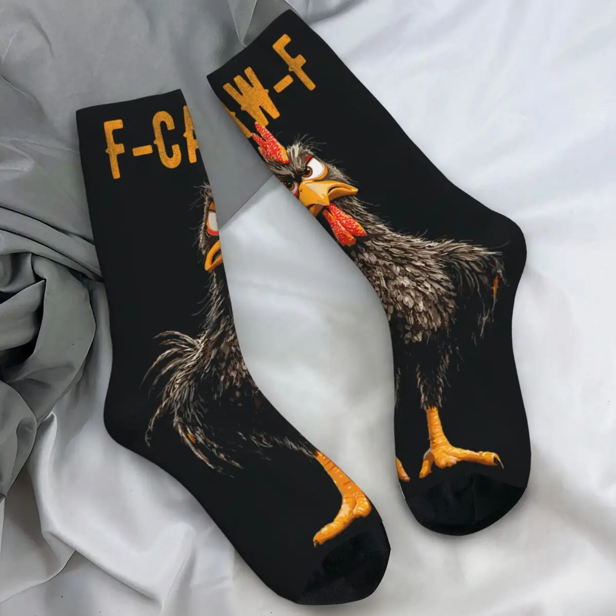 

Angry F-Caw-F Chicken Socks Autumn Stockings Korean Unisex Breathable Socks Graphic Running Anti Sweat Socks