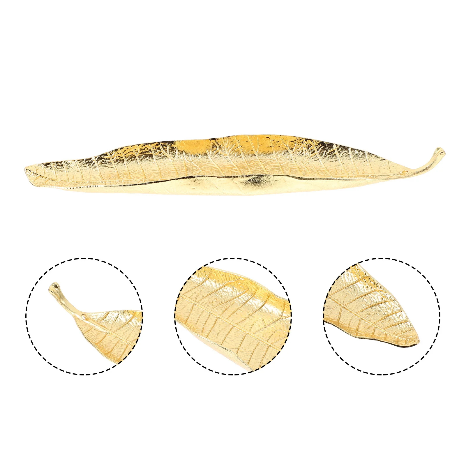 

Bodhi Leaf Shape Metal Incense Stick Holder Golden Retro Incense Burner for Home Yoga Room Bedroom Indoor Decoration