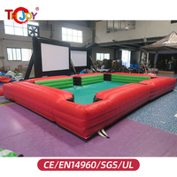 fast air ship to door,6x4m/8x5m/10x5m  Inflatable Snooker football carnival Game,Inflatable Billiard snookball pool soccer table