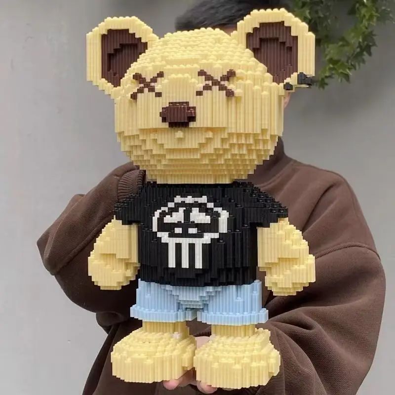 

40cm Teddy Bear Violent Bear Building Blocks Puzzle Toy Gift for Boys Girls Kids Desk Decor