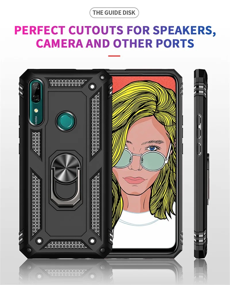 Magnetic Ring Case For Huawei P Smart Z Y9 Prime 2019 P20 P30 P40 Pro Mate 20 30 Nova 5T 6SE 7i Honor 10 Lite 9X Y9S Armor Cover view 6