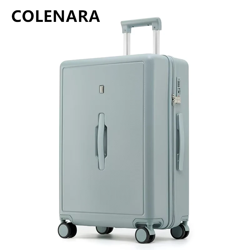 COLENARA Cabine Bagagem ABS + PC Boarding Case 20 "24" 26 "28 Polegada Grande Capacidade Trolley Caso Universal Roda Rolando Mala