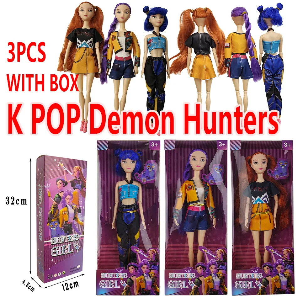 

30 см игрушки для кукол Kpop Охотники на демонов Фигурка Игрушка Руми Мира Зои Красивая принцесса Куклы для маленьких девочек Пластиковая игрушка «сделай сам» для девочек