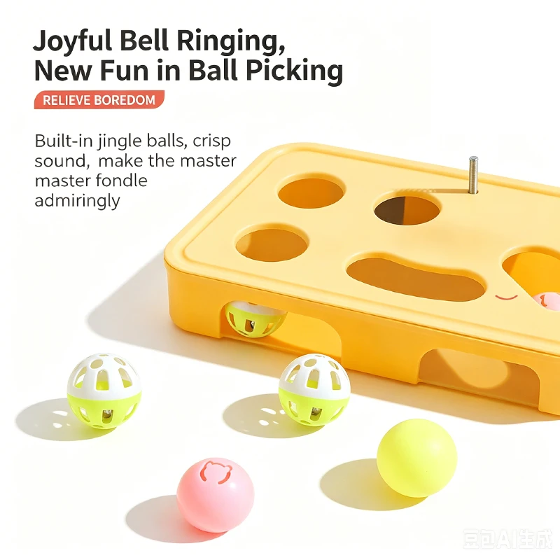Feather Bell Teasing Cat Stick Pet Toy Digging Fun Game Fun Plate Automatic Self Hi Cat Toy Home Use