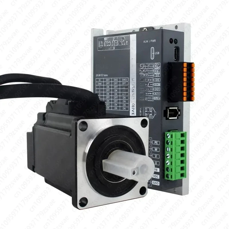 Low Voltage 24/48v 6/10/12/15A 3000RPM 637/1.27/1.91N.m 200W/400W/600W DC Servo Motor Controller Servo Motor Driver