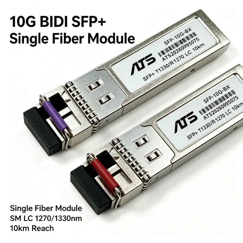 10G BIDI SM LC SFP+ 1270/1330nm Single Mode 10KM/20KM/40KM Fiber Optic Module Compatible for Cisco Mikrotik Switch