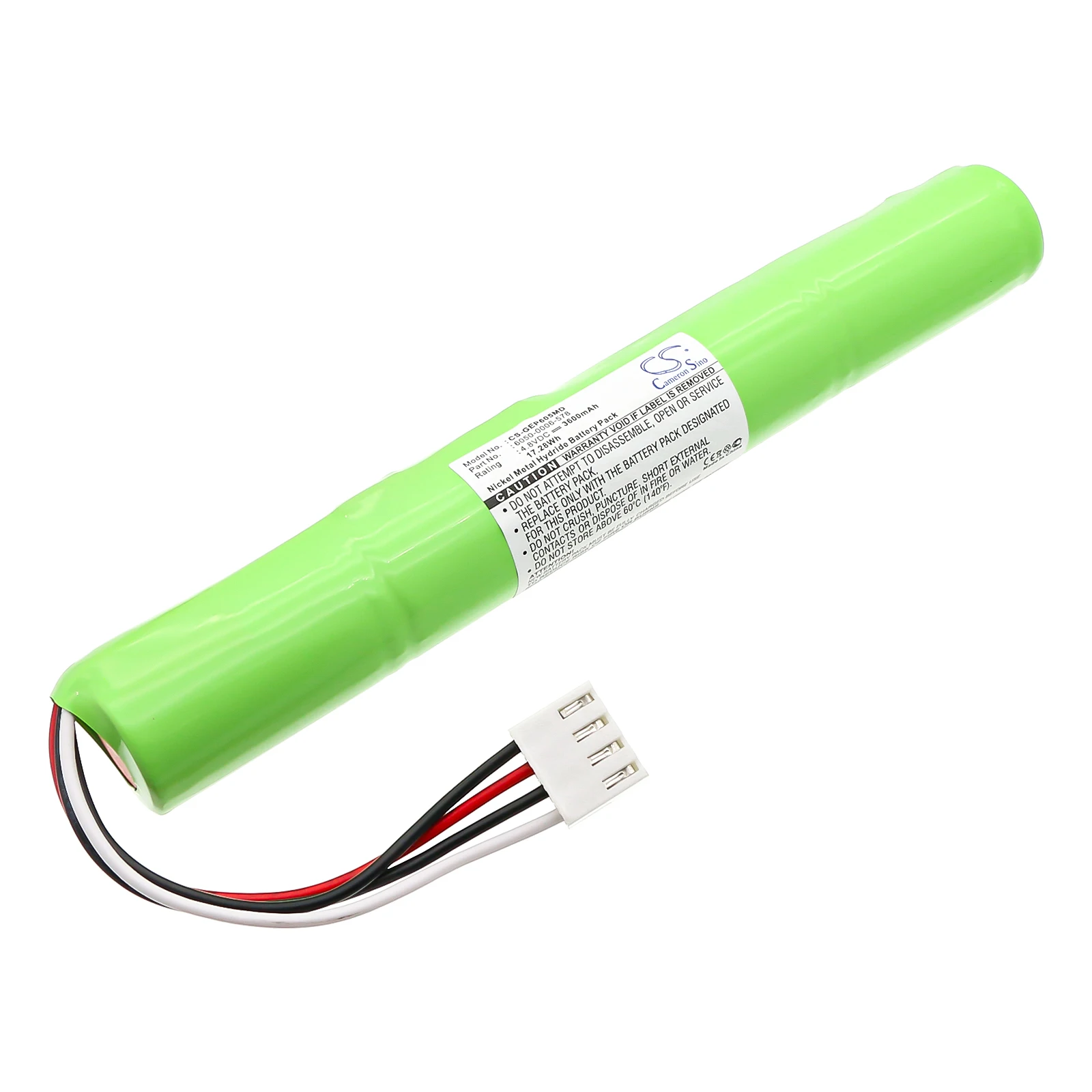 Ni-MH Medical Battery for Datex Ohmeda, GE | 4.8V, 3600mAh  | Compatible Model TruSat Pulse Oximeter, Datex ohmeda