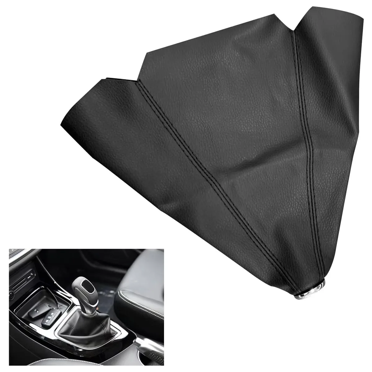 General Motors Shift Knob Dust Cover Black Leather Manual/Automatic Shifter Shift Boot Cover Automotive Shift Handle Dust Cover