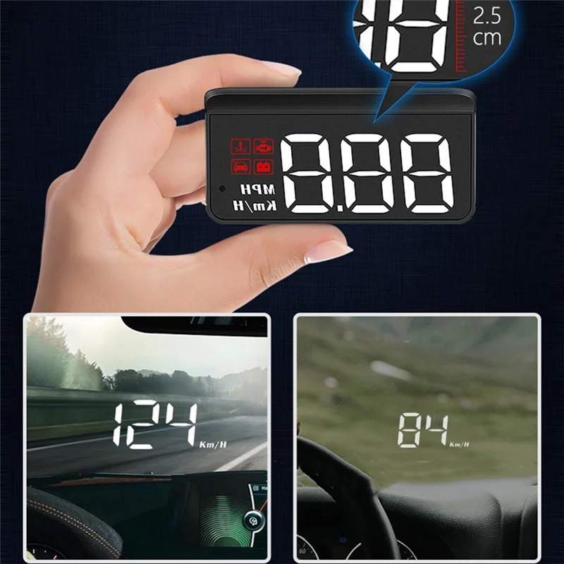 مراقبة المركبات المعززة AAAEL مع M3 Obd2 HUD: عداد السرعة وعرض درجة الحرارة والجهد مع KMH/MPH وأجهزة الإنذار المدمجة
