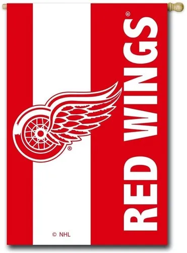 Detroit Red Wings Premium Banner Flag Double Sided 28x44 Inch Embroidered Appliq ffm