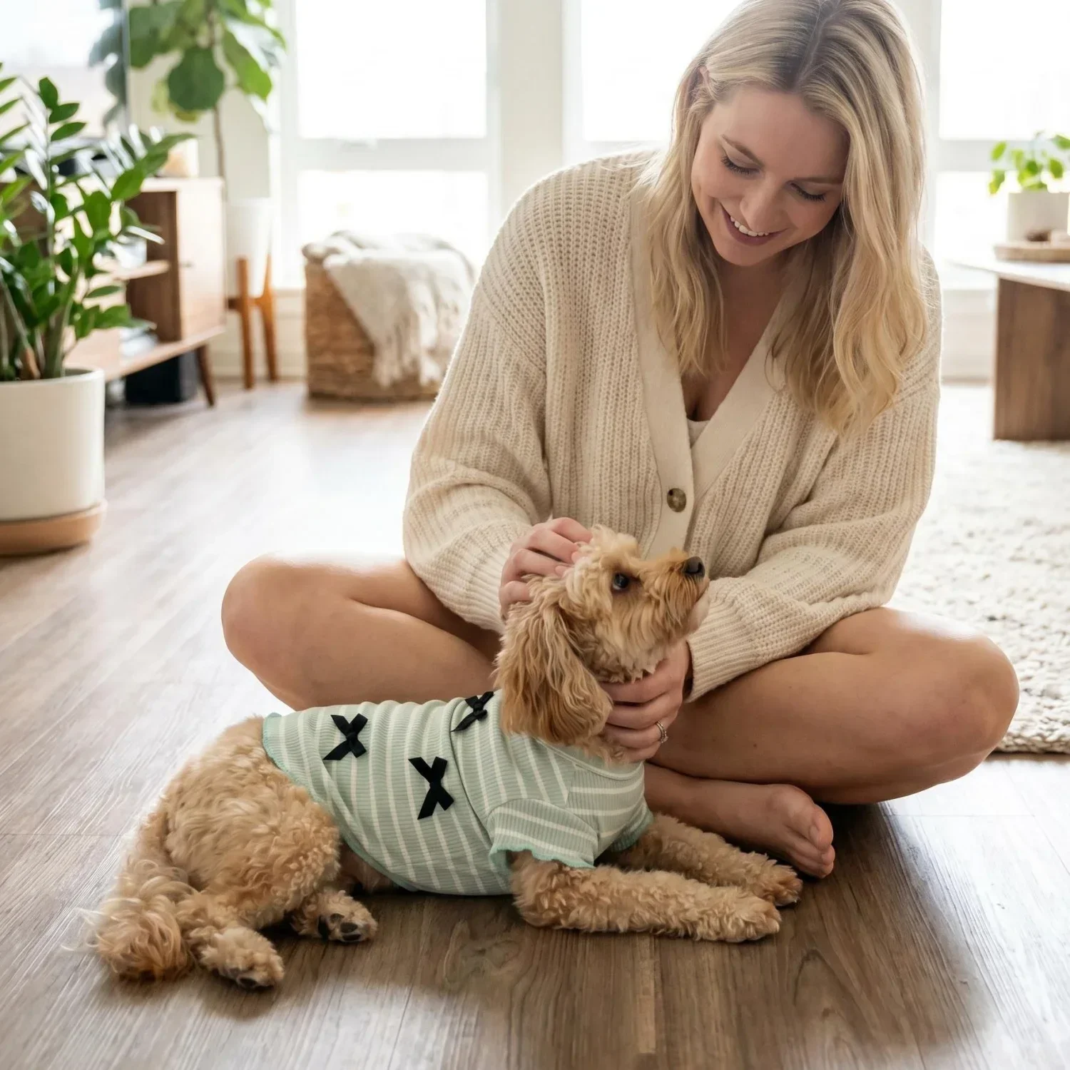 1 Stück Niedliches Hundeshirt mit Schleifendekoration, Gestreift, Weich, Dehnbar, Gerippt, Katzen-T-Shirt, Frühling Sommer Atmungsaktive Haustierkleidung – Detail 21