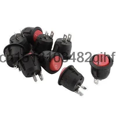 9Pcs AC 125V/250V 10A/6A SPST 2Pin Snap in Mount Boat Rocker Switch
