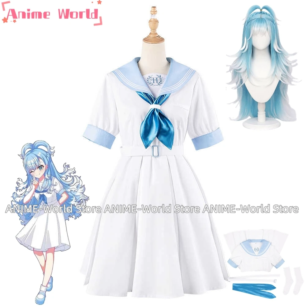 《Custom Size》Vtuber hololive HoneyWorks Cosplay Costume Anime Dresses Christmas Halloween Wig