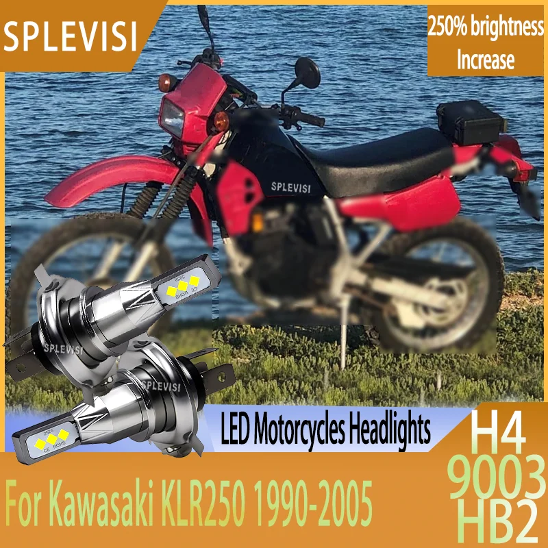 

High-Performance LED Headlight No Fan/Wires For Kawasaki KLR250 1990 1991 1992 1993 1994 1995 1996 1997 1998 1999 2000 2001-2005