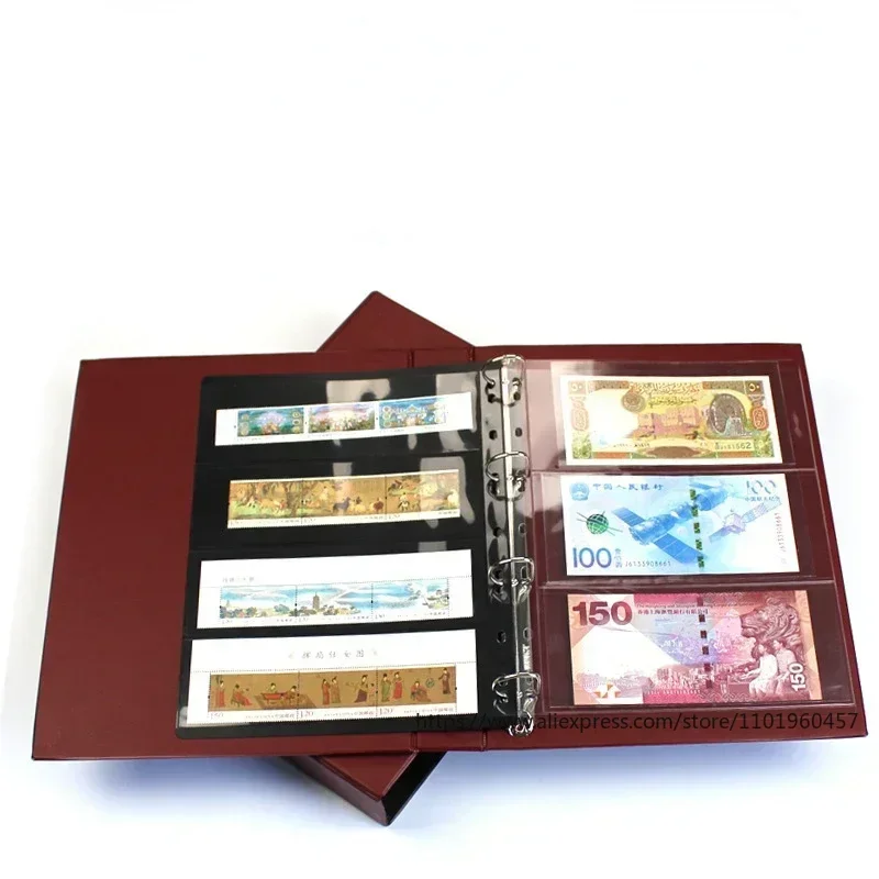 Home Office Storage Philatelic Album with High Capacity and Empty Pages for RMB Collectors 320x250x60mm