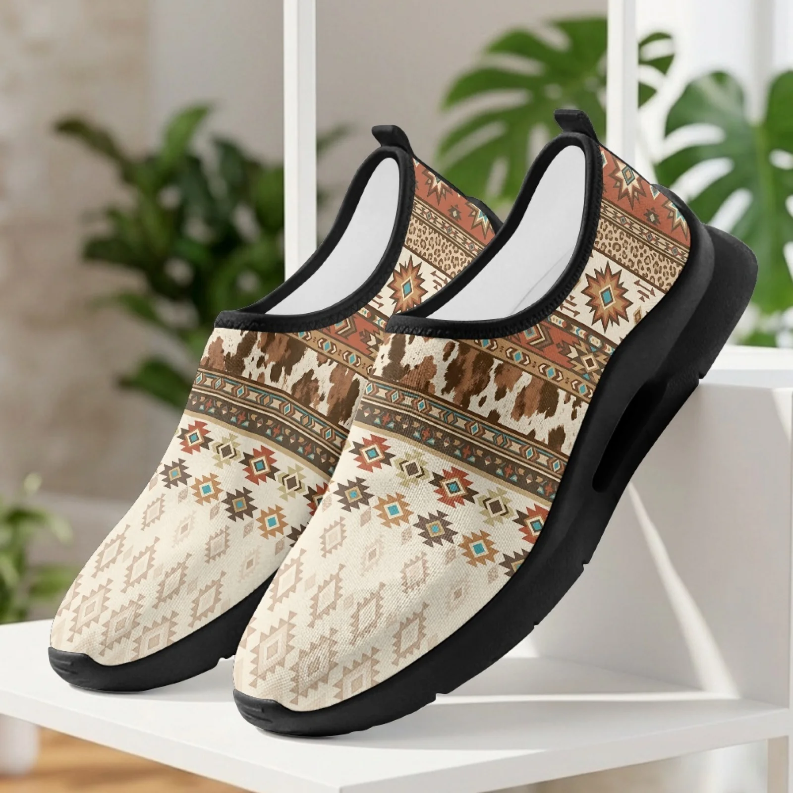 PENSTROLL Slip on Casual Fashion Shoes Comfort Classic Casual Single Shoes for Sports Men Geometric Tribal