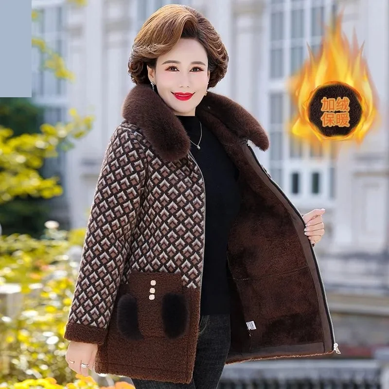 Winter Thicke Imitation Mink Velvet Coat Women Cotton Clothes New Korean Loose Mid-Long Hooded Coat Female Warm Basic Jacket 5XL