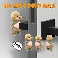 3pcs Big Belly Teddy 3D Stickers Ultra Soft Silicone Car Crash Sticker Door Anti-Collision Sticker For Home And Phone Decoration 6