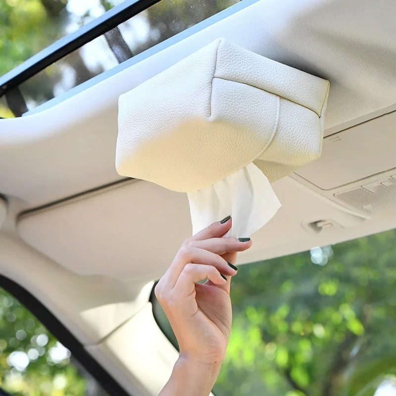 Car tissue box Magnetic suction car roof pumping paper box Automatic ceiling car sunroof tissue box
